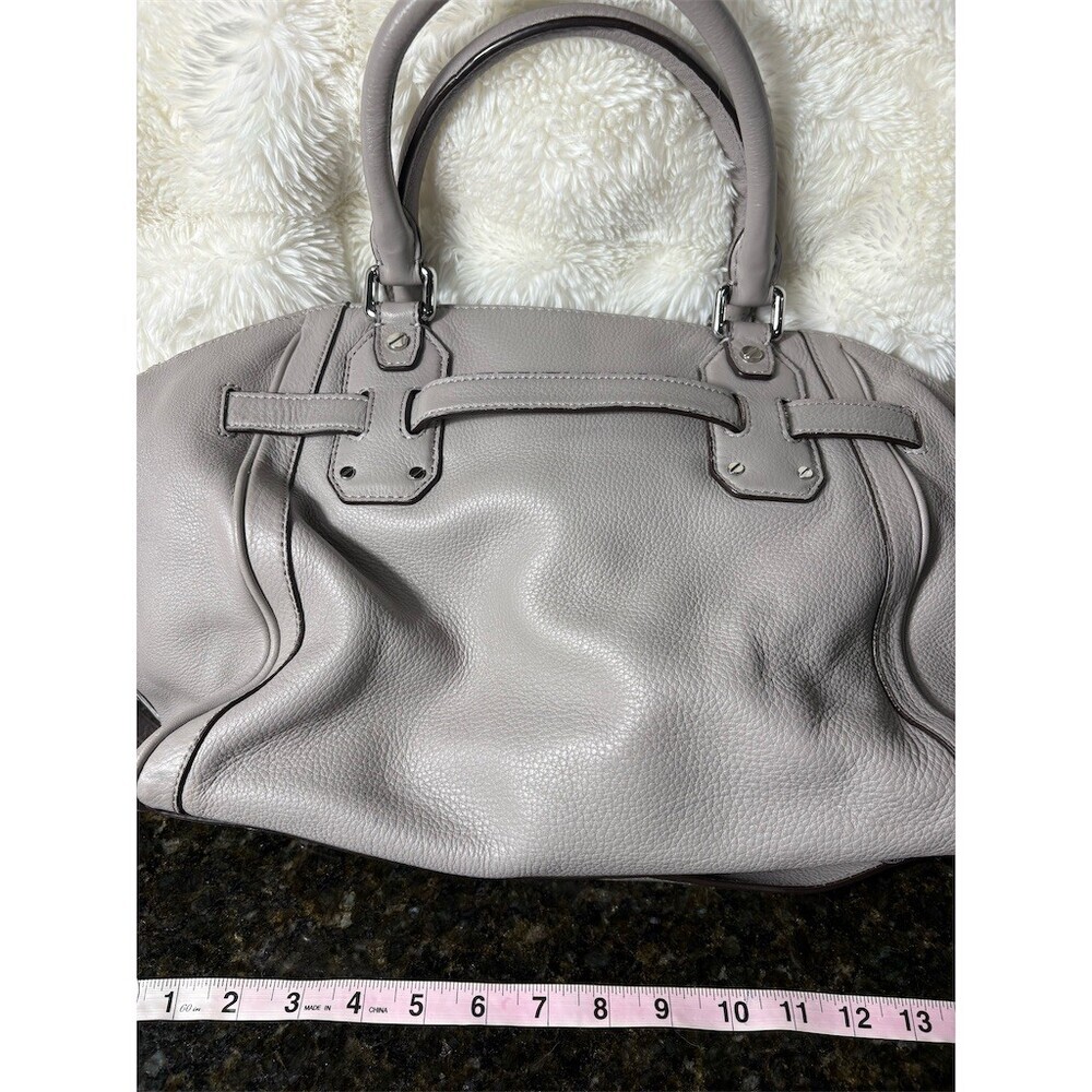 Michael Kors Satchel Shoulder Bag Womens Medium Gray Pebbled Leather MK - Picture 6 of 11